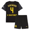 Conjunto (Camiseta+Pantalón Corto) Borussia Dortmund N. Schlotterbeck 4 Segunda Equipación 2024-25 - Niño